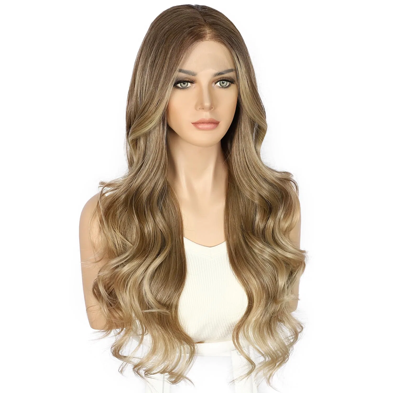 Женский парик «Ombre» с эффектом балаяж от Sapphirewigs, 66 см Sapphirewigs, Ombre Light Brown — фото 4