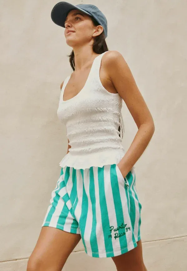 Спортивные штаны Next, green ecru stripe, зелёный экрю