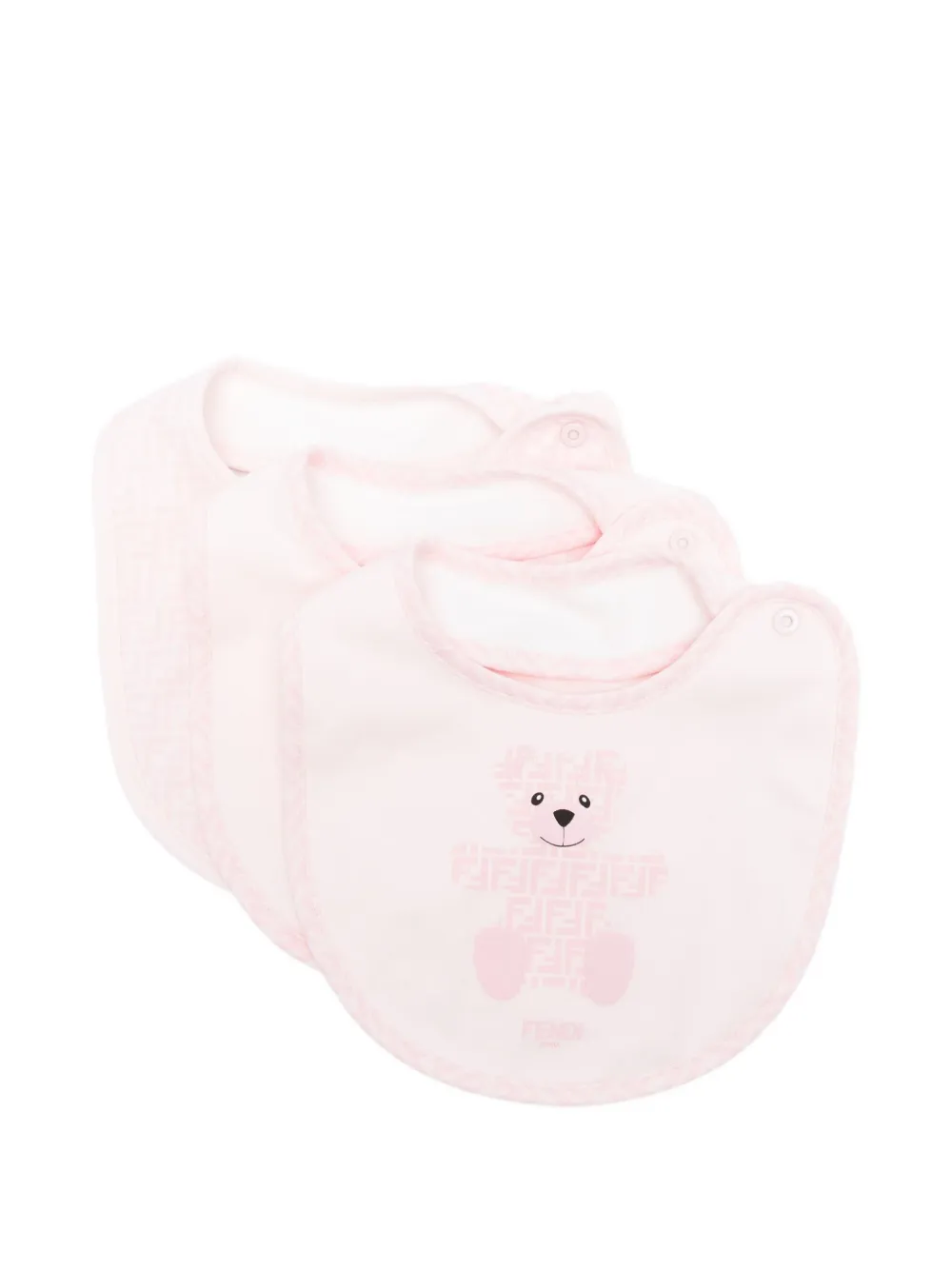 

Плюшевые нагрудники с логотипом FF (упаковка из трех штук) FENDI KIDS, розовый