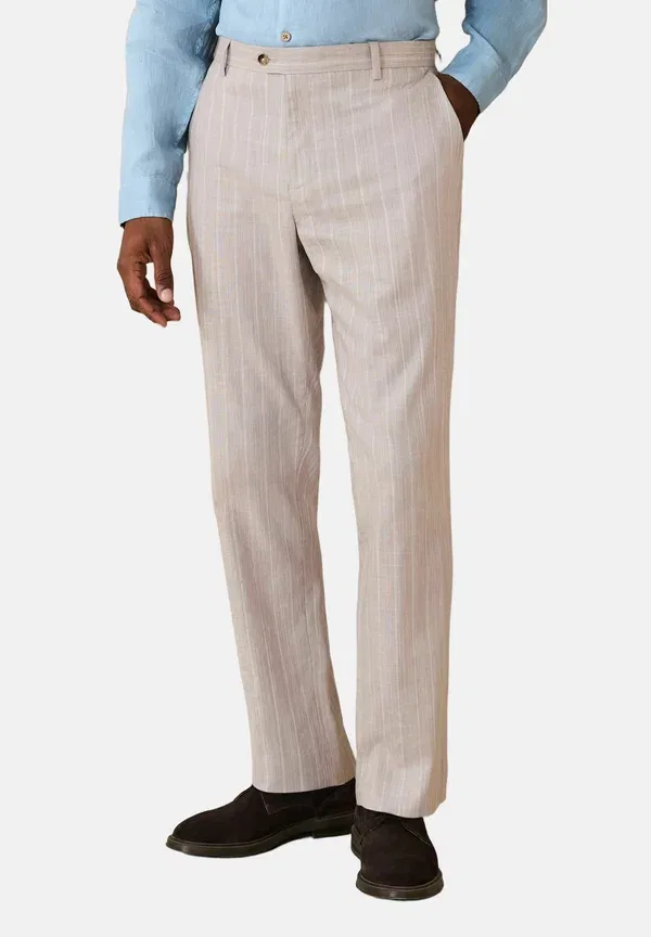 Классические брюки Regular fit Tailored Fit Stripe Suit Trousers Next, камень