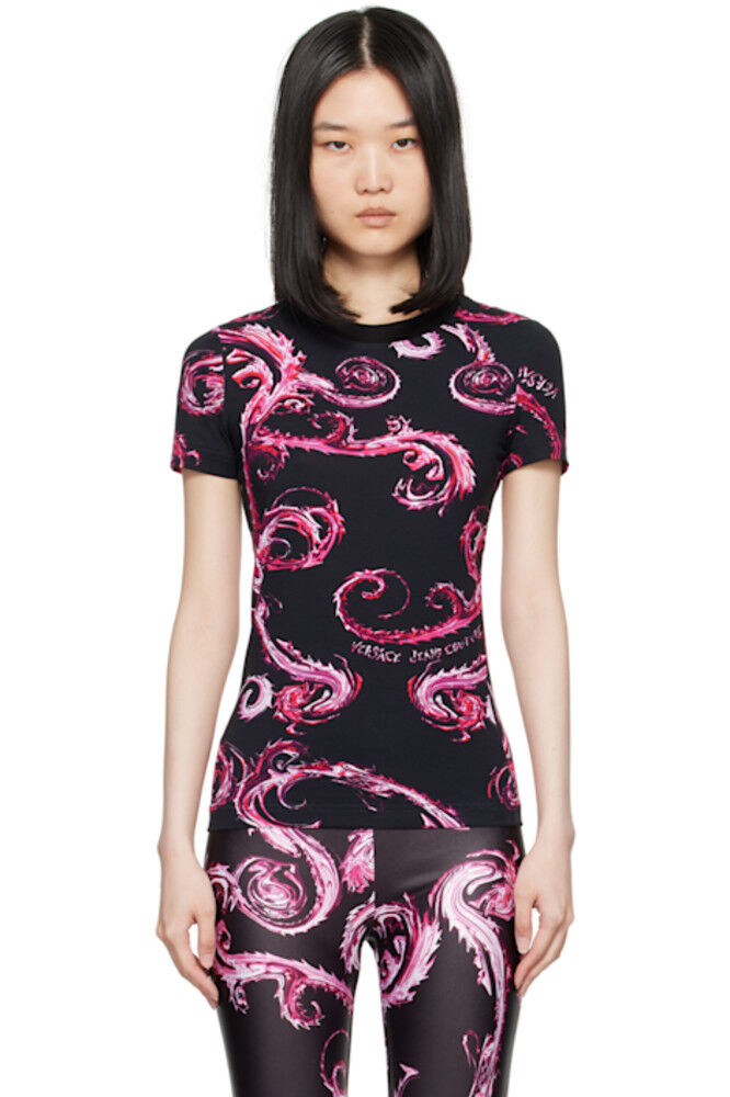 

Футболка Chromo Couture черного и розового цветов Versace Jeans Couture