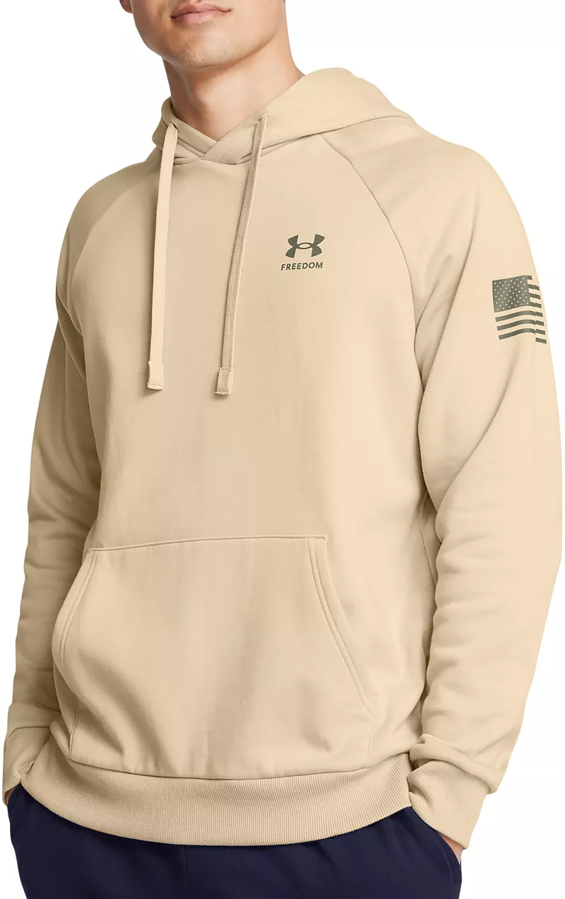 

Мужская флисовая толстовка Under Armour с флагом свободы, цвет Desert Sand/Marine OD Gre