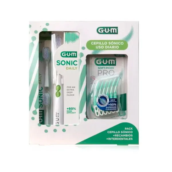 

Щетка + замена + межзубные прокладки Pack Sonic Daily Gum, 1 UD