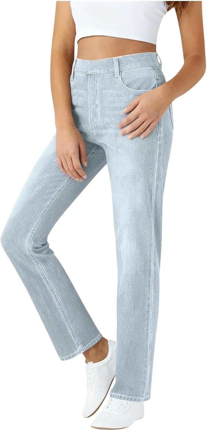 

Женские джинсы Skinny Petite Length Denim Pants Slmi Fit летние Casual Stretchy Bootcut с карманами Zzalalana