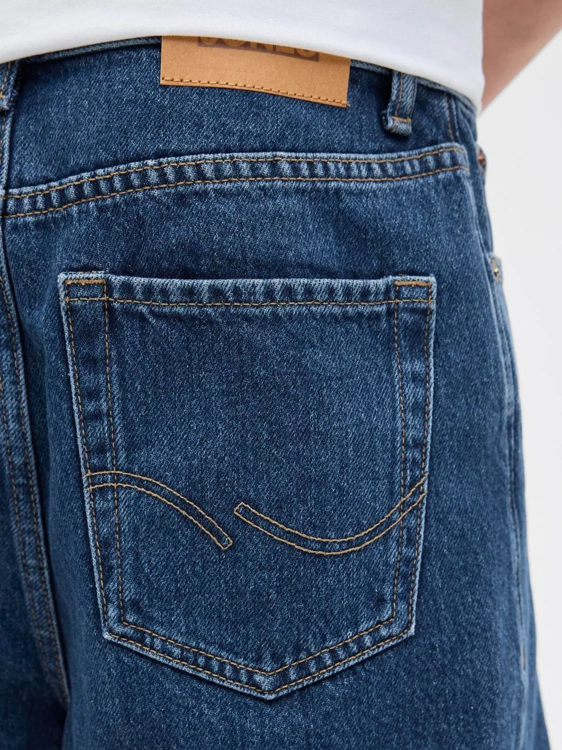 Шорты джинсовые свободного кроя Tony JACK & JONES JUNIOR, темно-синий — фото 4
