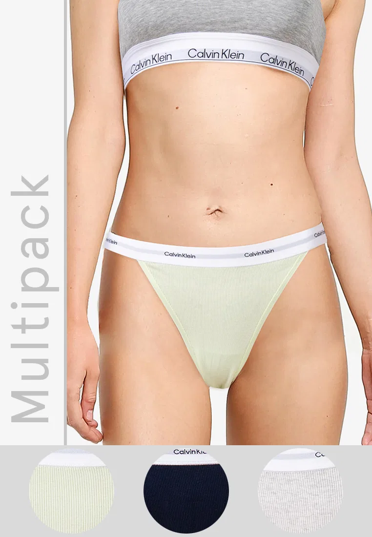 Трусы-бикини стринги, набор 3 шт., Calvin Klein