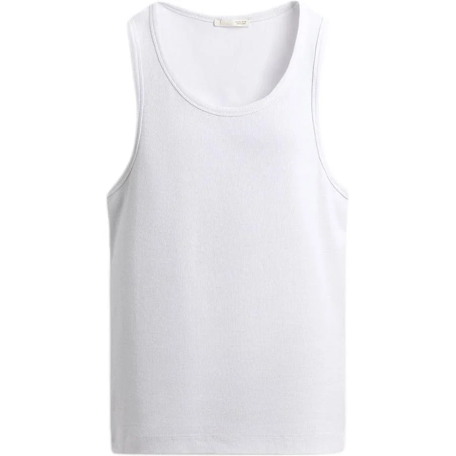Мужская майка с круглым вырезом, белая, ZARA, White