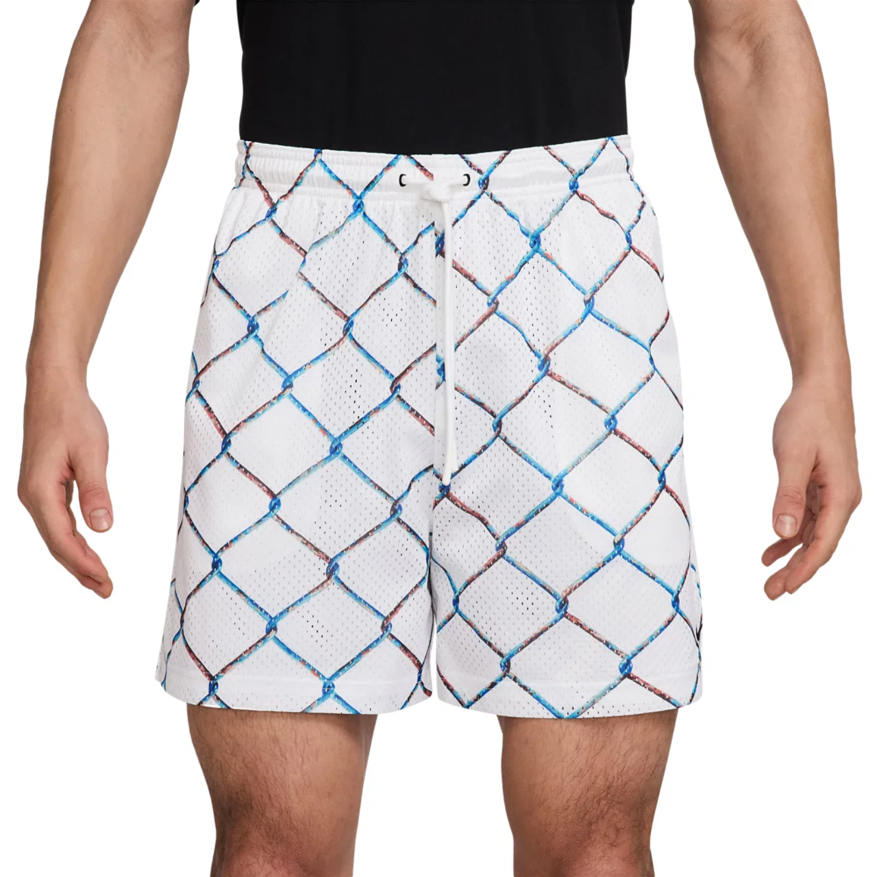 Мужские шорты Dri-Fit Practice Mesh 5 Inch Nike, белый/черный