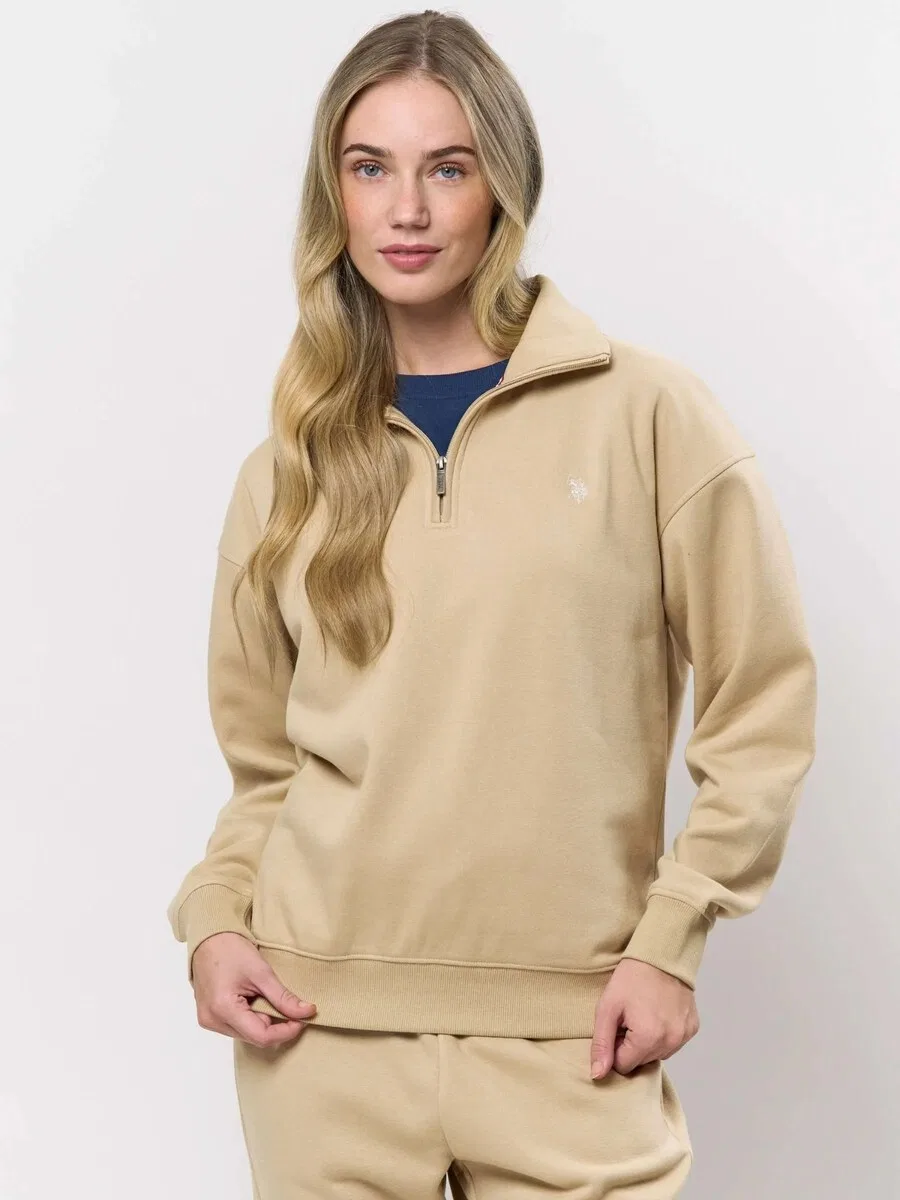 Свитер U.S. Polo Assn. 'UWKatie' бежевого цвета — фото 3