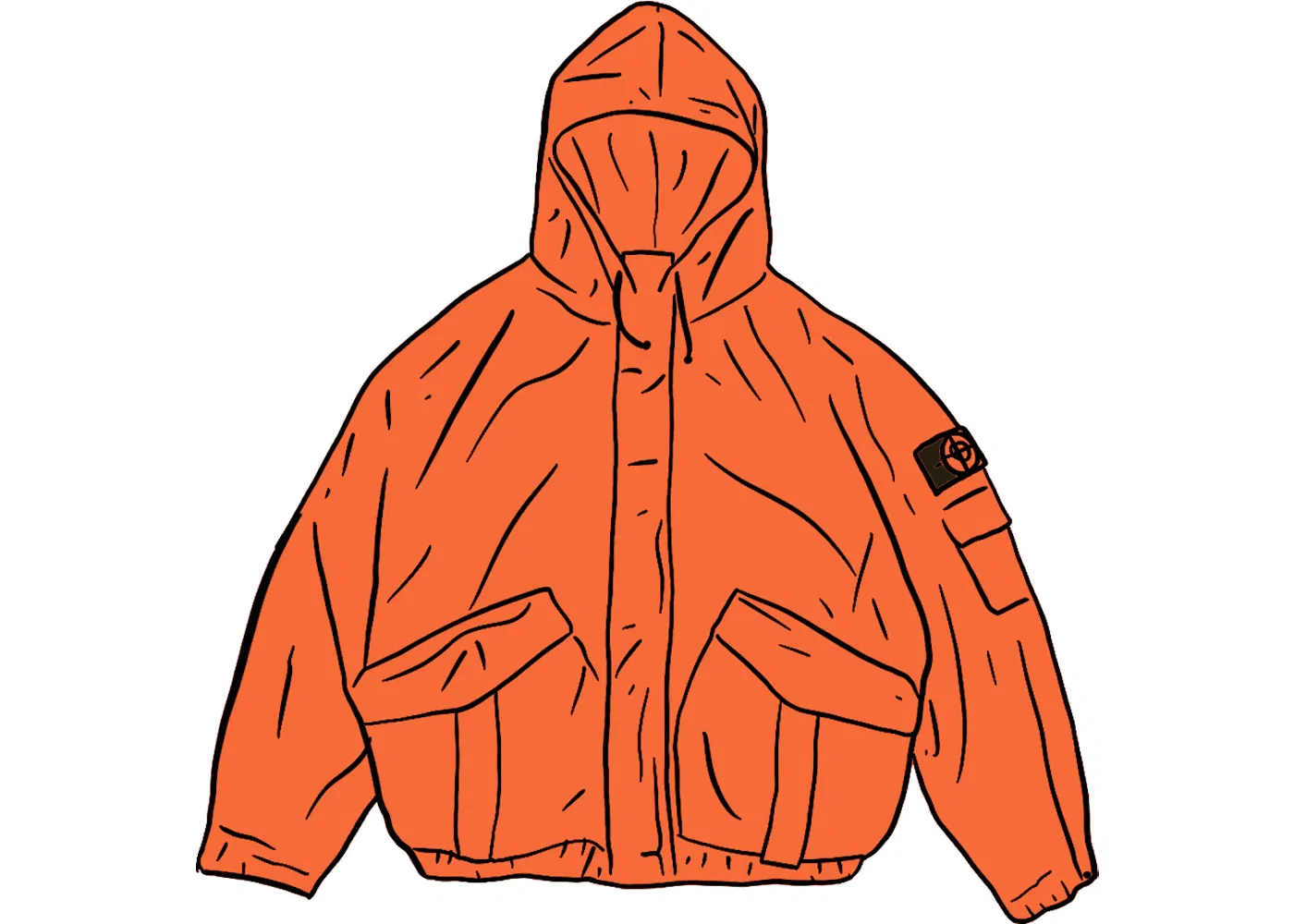 Мужская куртка из вельвета Stone Island Supreme, Orange
