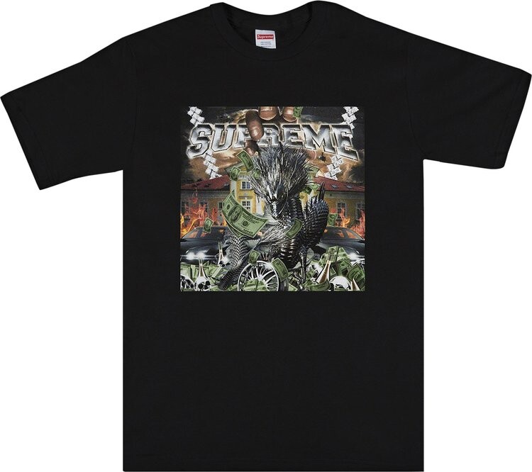 

Футболка Supreme Dragon Tee 'Black', черный