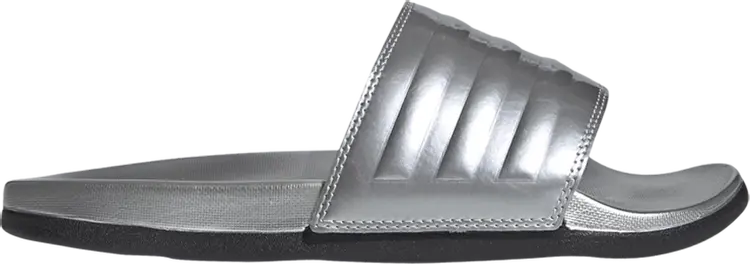 Сандалии Adidas Wmns Adilette Comfort Slide 'Silver Metallic', серебряный — фото 2