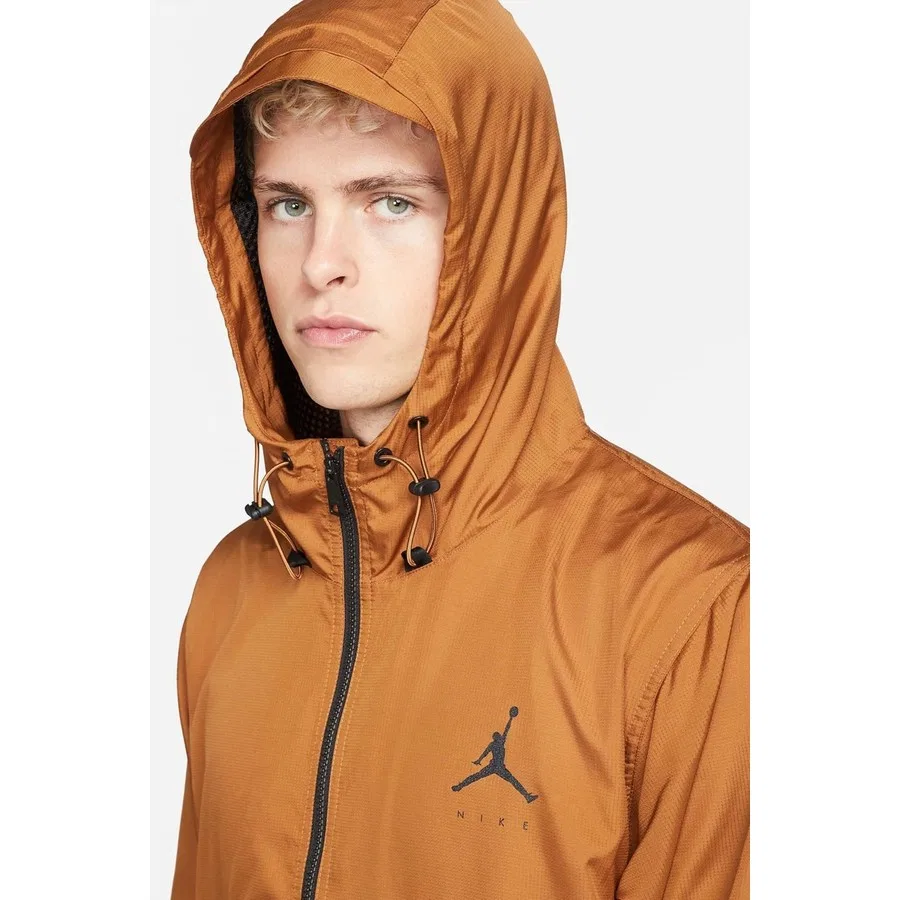 Мужской худи с полузамком Nike Jordan Jumpman Half Zip, Коричневый — фото 3