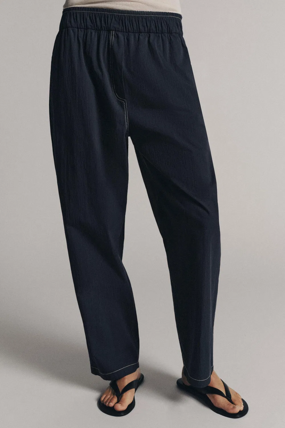 Брюки с декоративной строчкой из коллекции ZW ZARA, Blue/Grey — фото 2