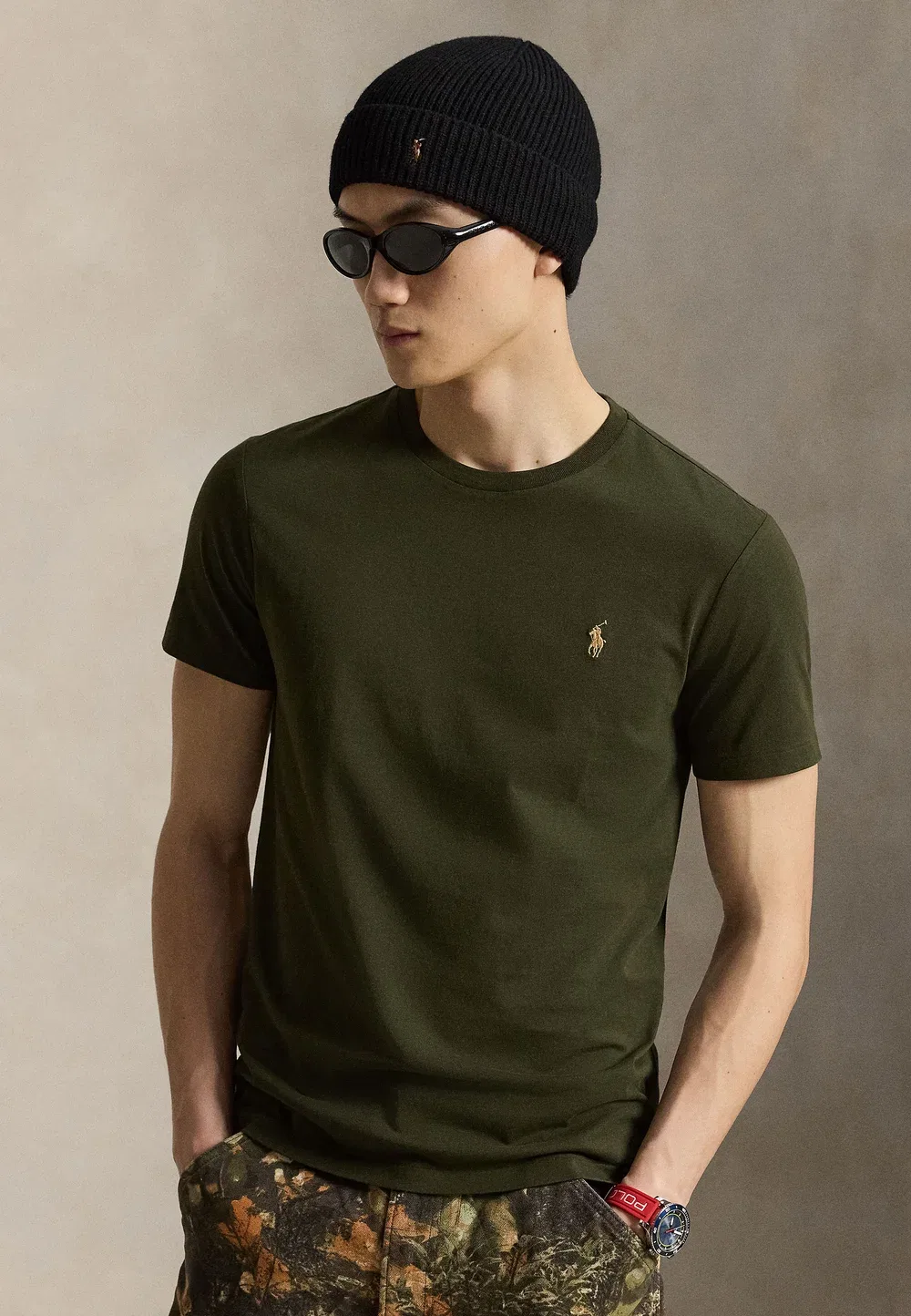 Футболка с коротким рукавом - базовая модель Polo Ralph Lauren, Company Olive