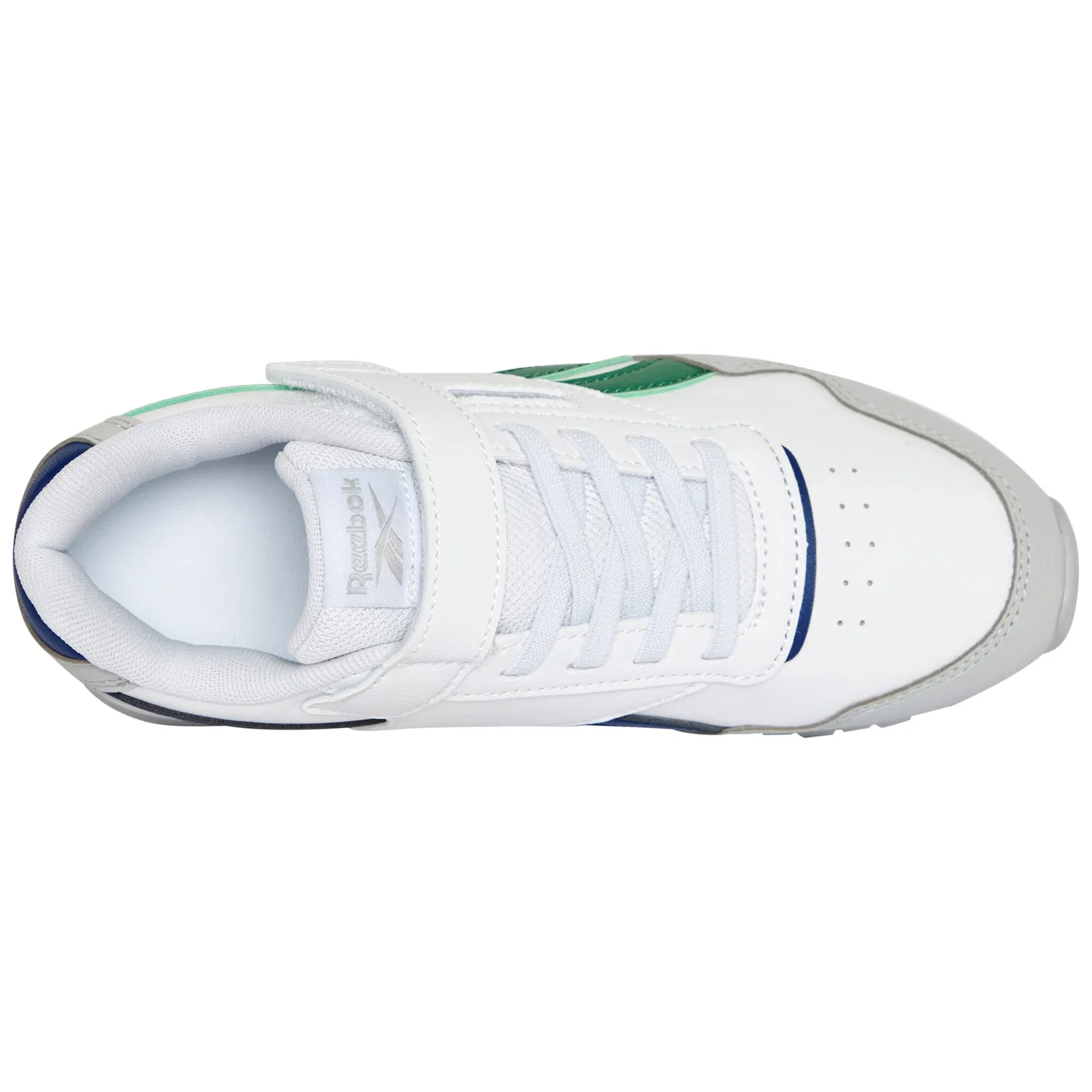 Детские кроссовки на шнуровке Reebok Classic, White/Grey/Classic Cobalt — фото 4