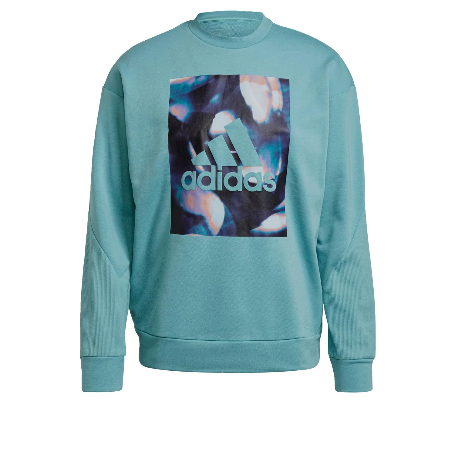 Женский свитшот с принтом U4U Soft Knit Sweatshirt Adidas, Lagunenblau Turkisblau