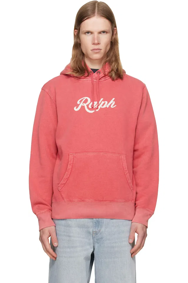 Худи с красным принтом и логипом Polo Ralph Lauren