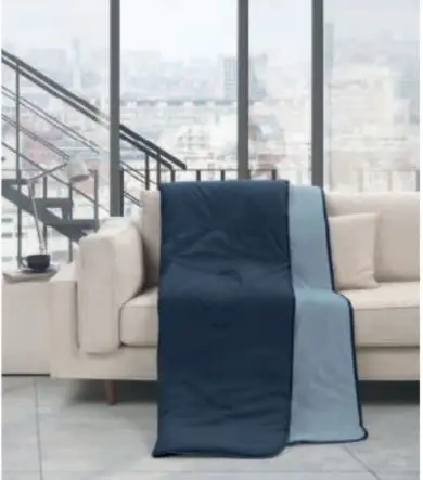 

Плед Vallesusa Arredo Inside In Double-face Microfiber Solid Color 135x190, синий