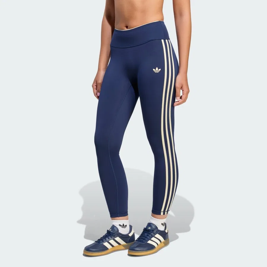 Спортивные брюки-скинни ADIDAS PERFORMANCE темно-синего цвета — фото 2