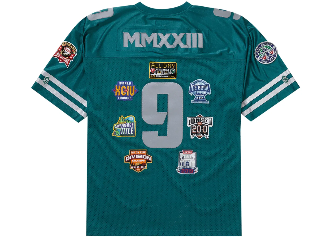Мужская футбольная джерси с вышивкой Supreme Championships Supreme, Dark Teal — фото 2