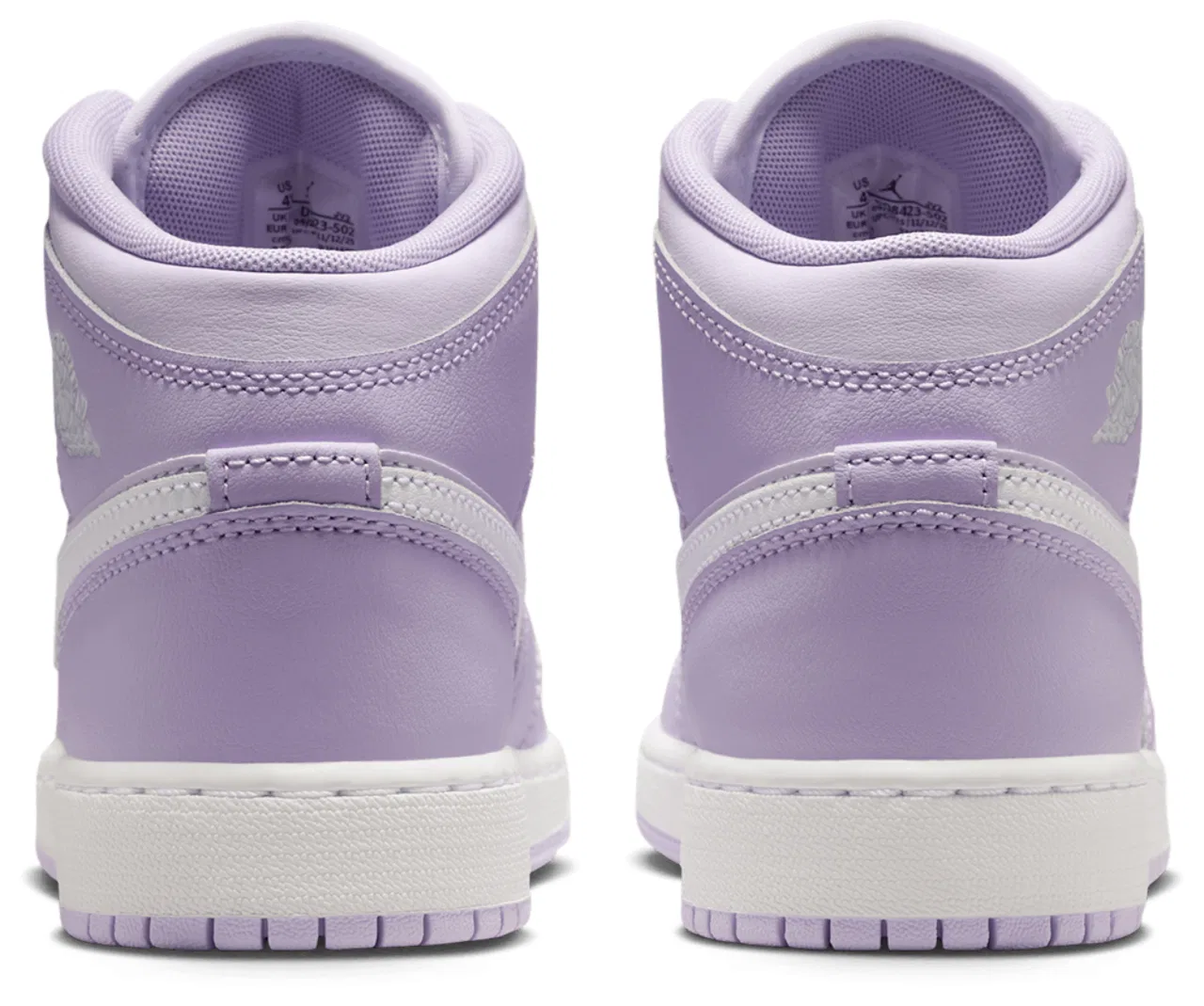 Детские кроссовки для девочек AJ 1 Mid Jordan, фиолетовый/белый — фото 3