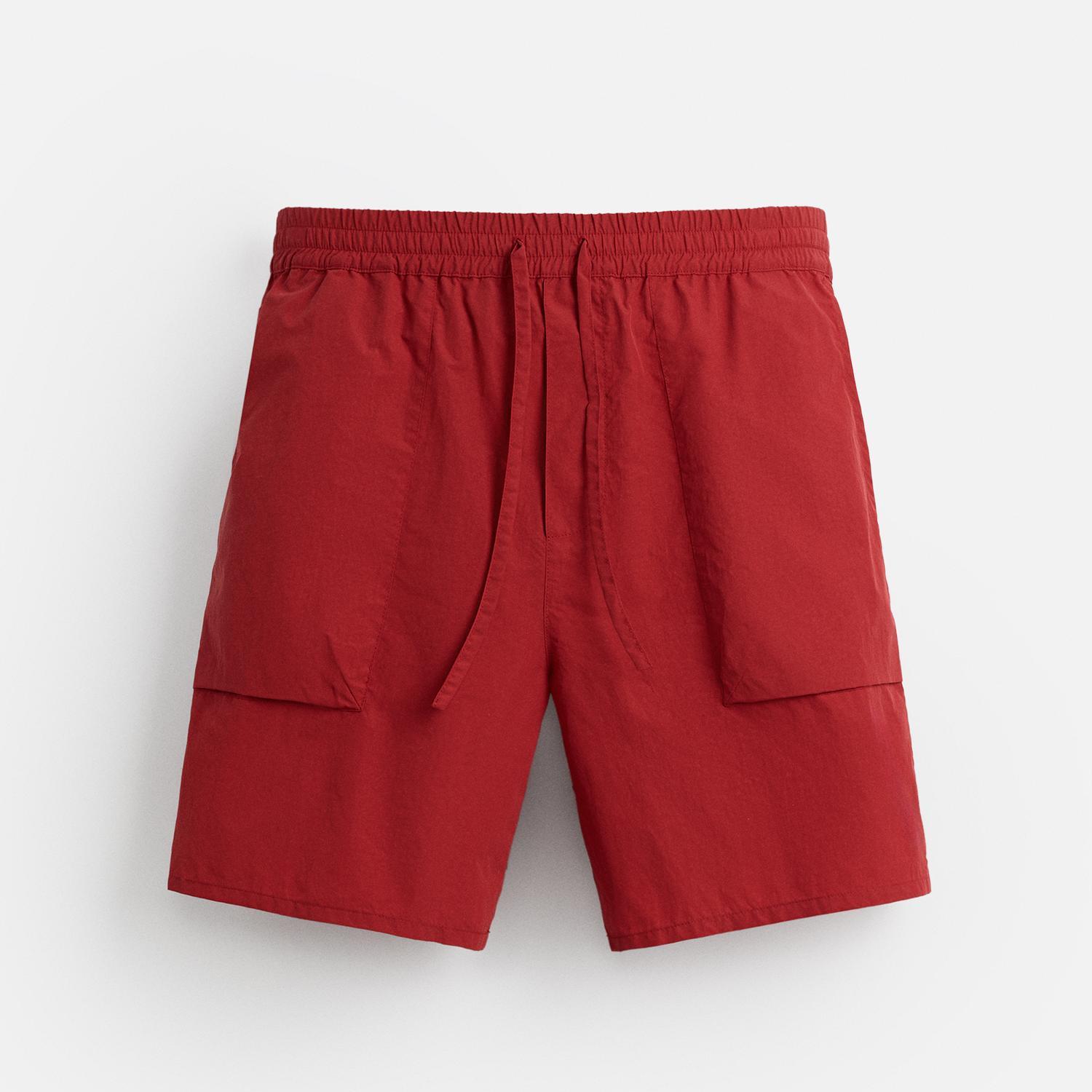 

Шорты-бермуды Zara Technical Limited Edition, красный
