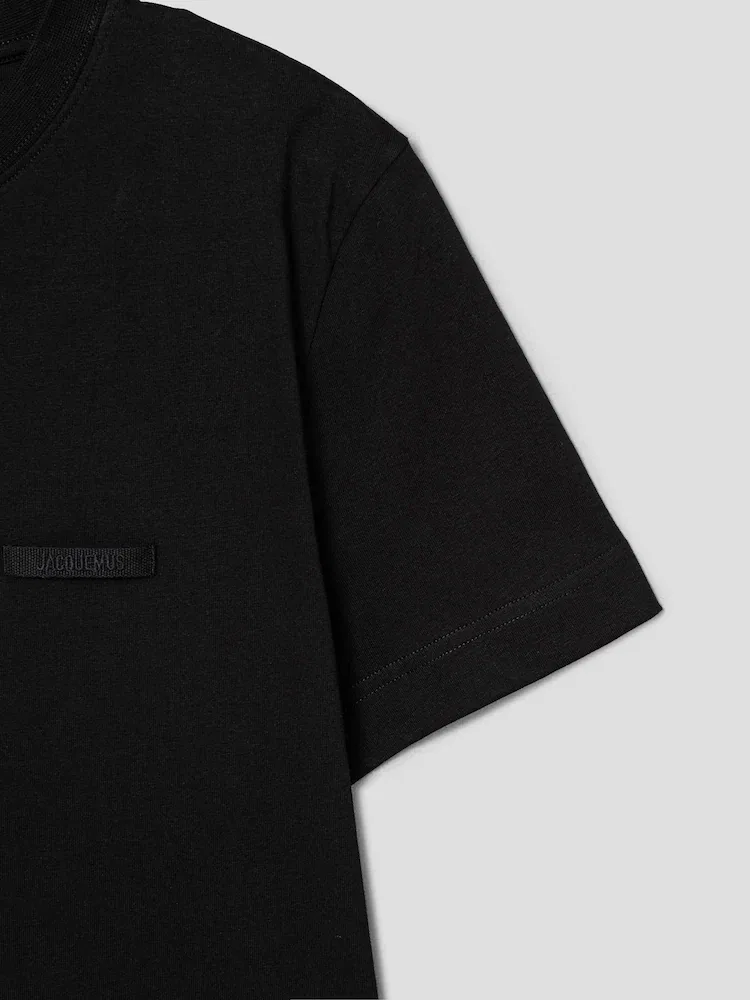 Футболка с логотипом и лентой, свободный крой JACQUEMUS, Black — фото 4