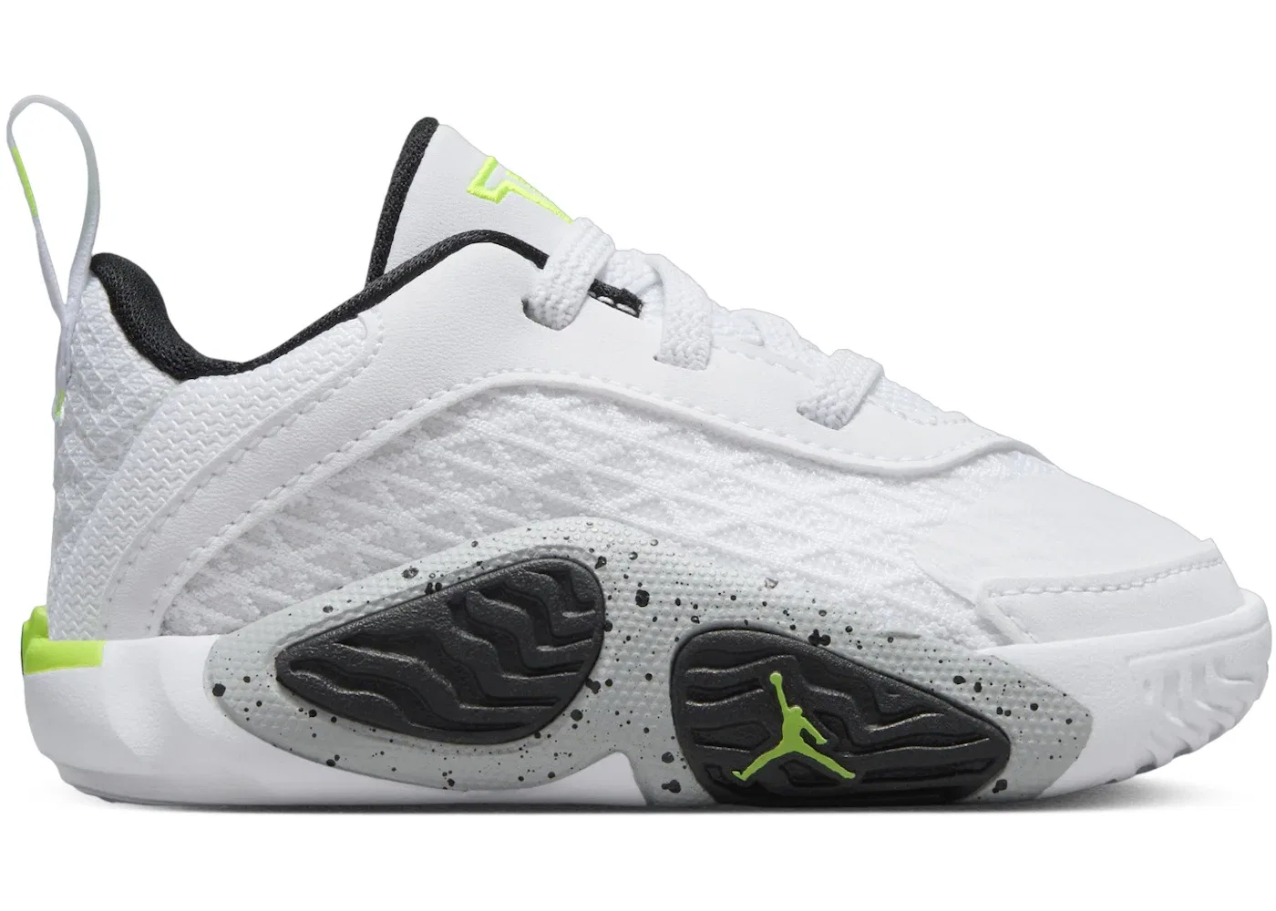Детские кроссовки для мальчиков баскетбольные Jordan Tatum 2 Jordan, White/Black/Wolf Grey/Electric Green