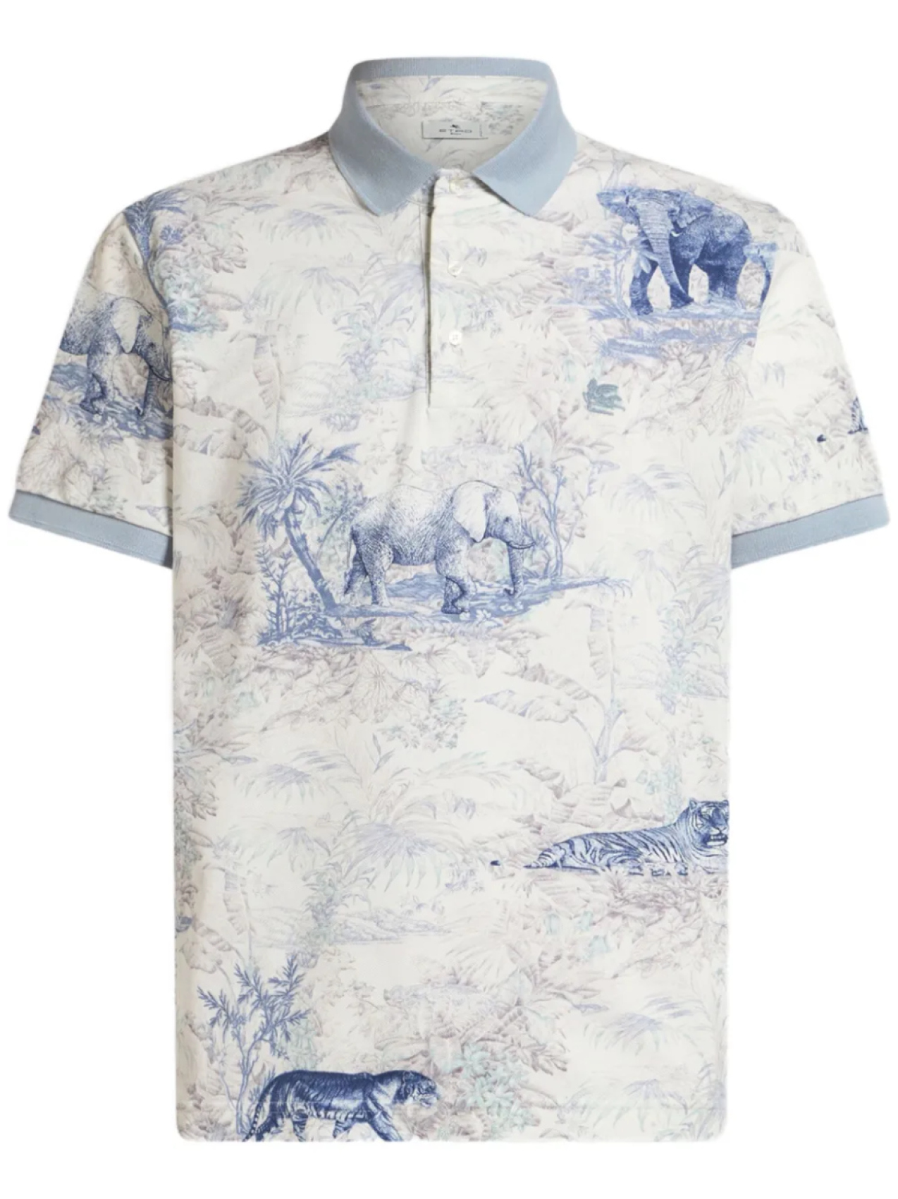 

ETRO рубашка поло с принтом Safari, белый