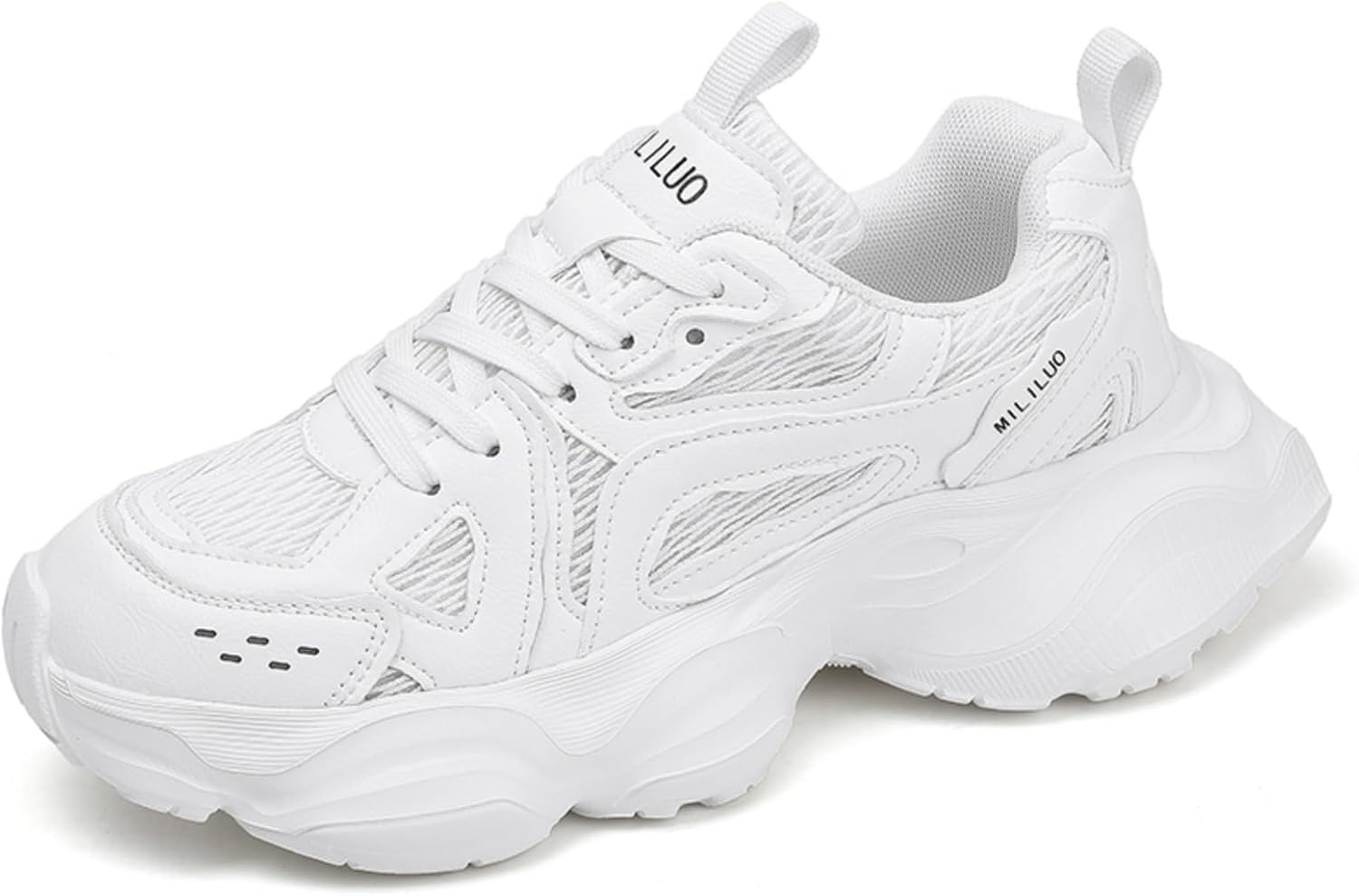 

Мужские модные дышащие кроссовки на шнуровке, массивные, в повседневном стиле, с увеличенным ростом и нескользящей подошвой. Подходят для ходьбы, занятий спортом, работы и вождения Khwfjas, белый