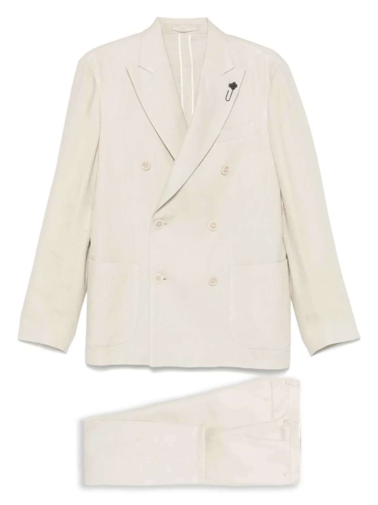 

Льняной костюм Lardini, нейтральный
