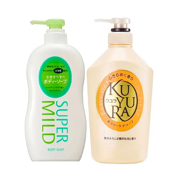 Набор для ухода за кожей KEYOURAN Beauty Skin Shower Gel с успокаивающим и ароматическим эффектом, 2 флакона KUYURA, Two-Piece Set: Hydrating Citrus 650ml+Floral Love 550ml