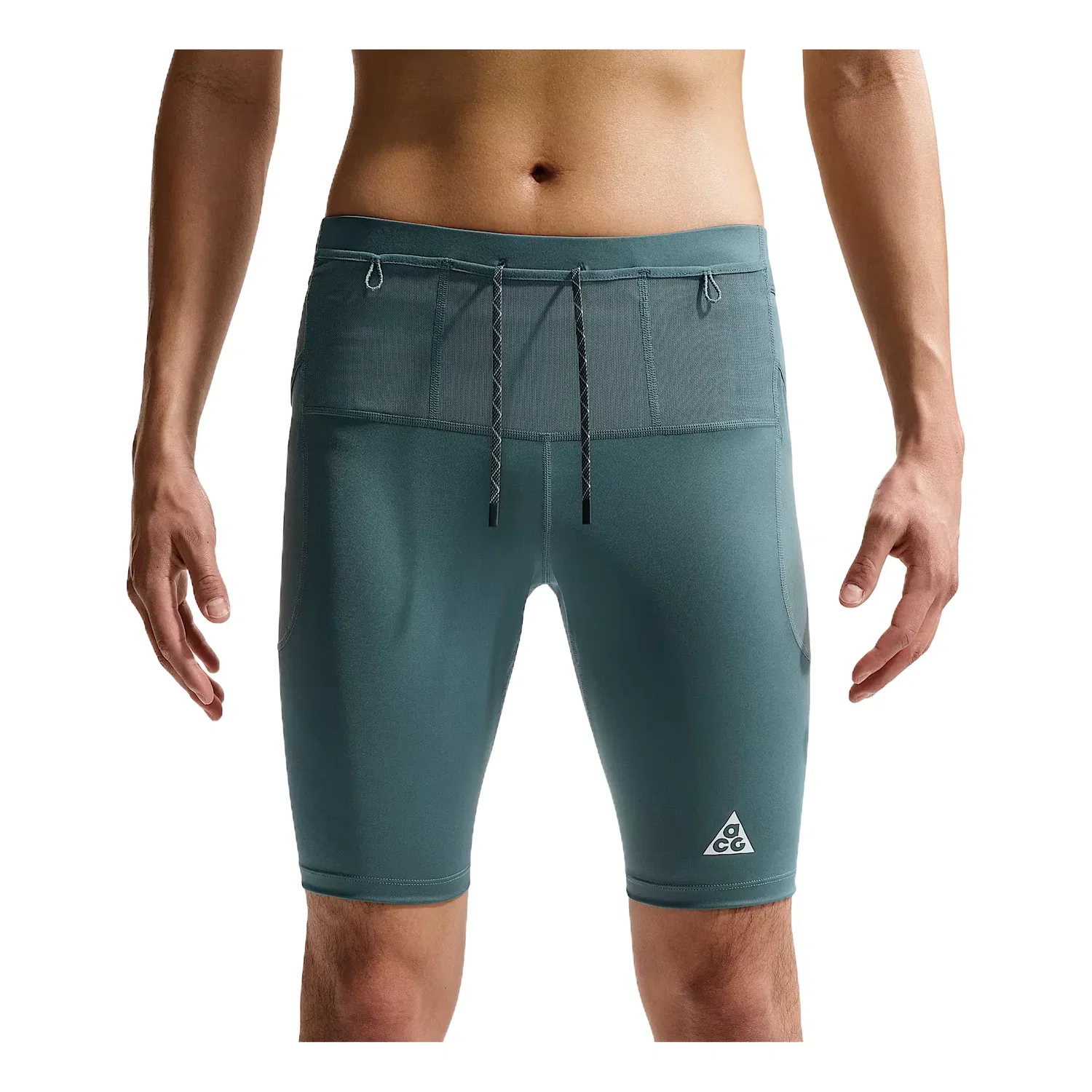 Мужские леггинсы для бега Dri-FIT ADV с принтом Lava Loops Nike, зеленый