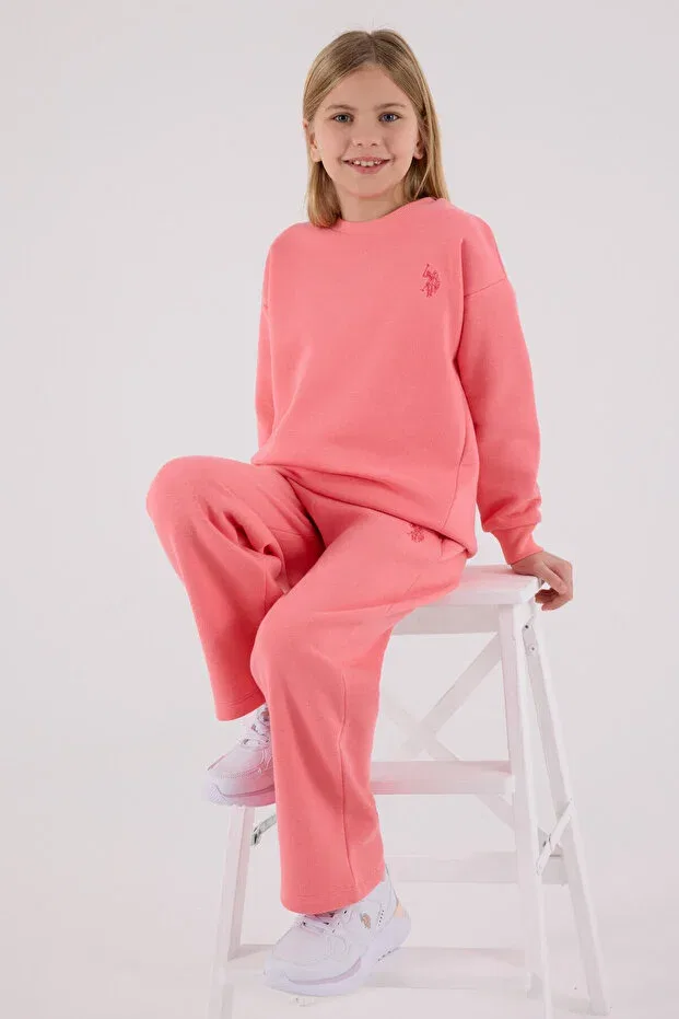 Детский комплект спортивного костюма для девочек U.S. Polo Assn., Pink — фото 2