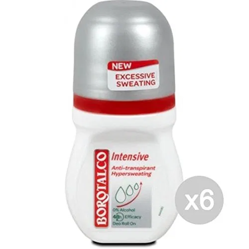 Дезодорант-ролик интенсивный Borotalco, набор 6 шт, 300 мл, Unscented