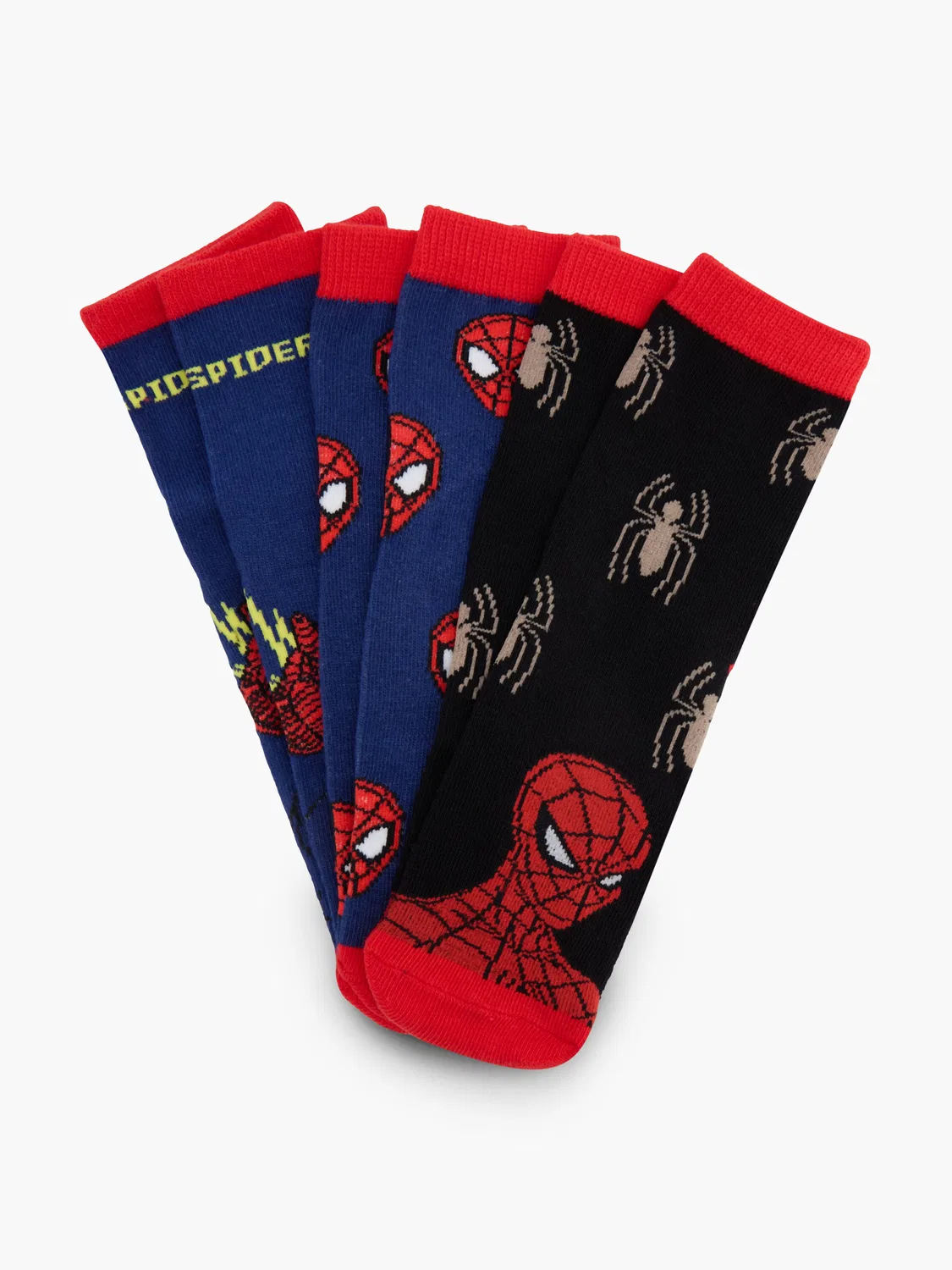 Детские носки с Человеком-пауком 3 пары Spider-Man, синий