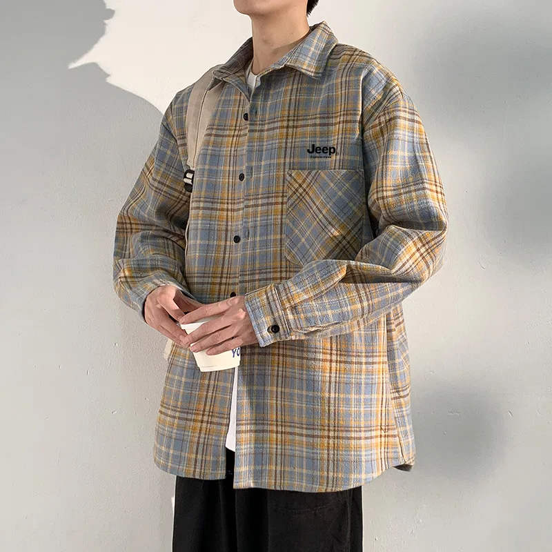 Детская рубашка с воротником, свободного кроя, модель Yellow Plaid, Jeep, Yellow Plaid — фото 4