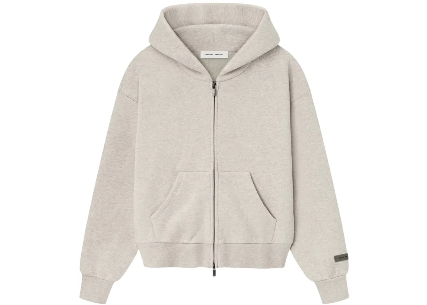 Женская флисовая худи с застежкой-молнией Classic Fleece Zip-Up Hoodie (FW25) Fear of God, Heather Stone — фото 2