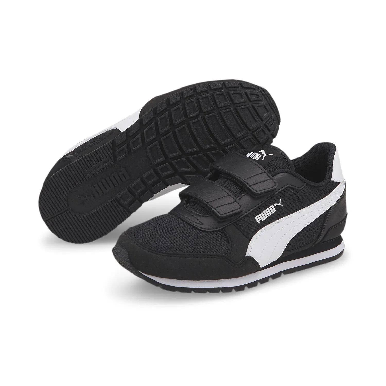 Детские кроссовки с сетчатым верхом ST Runner V3 Mesh V Puma, Black White