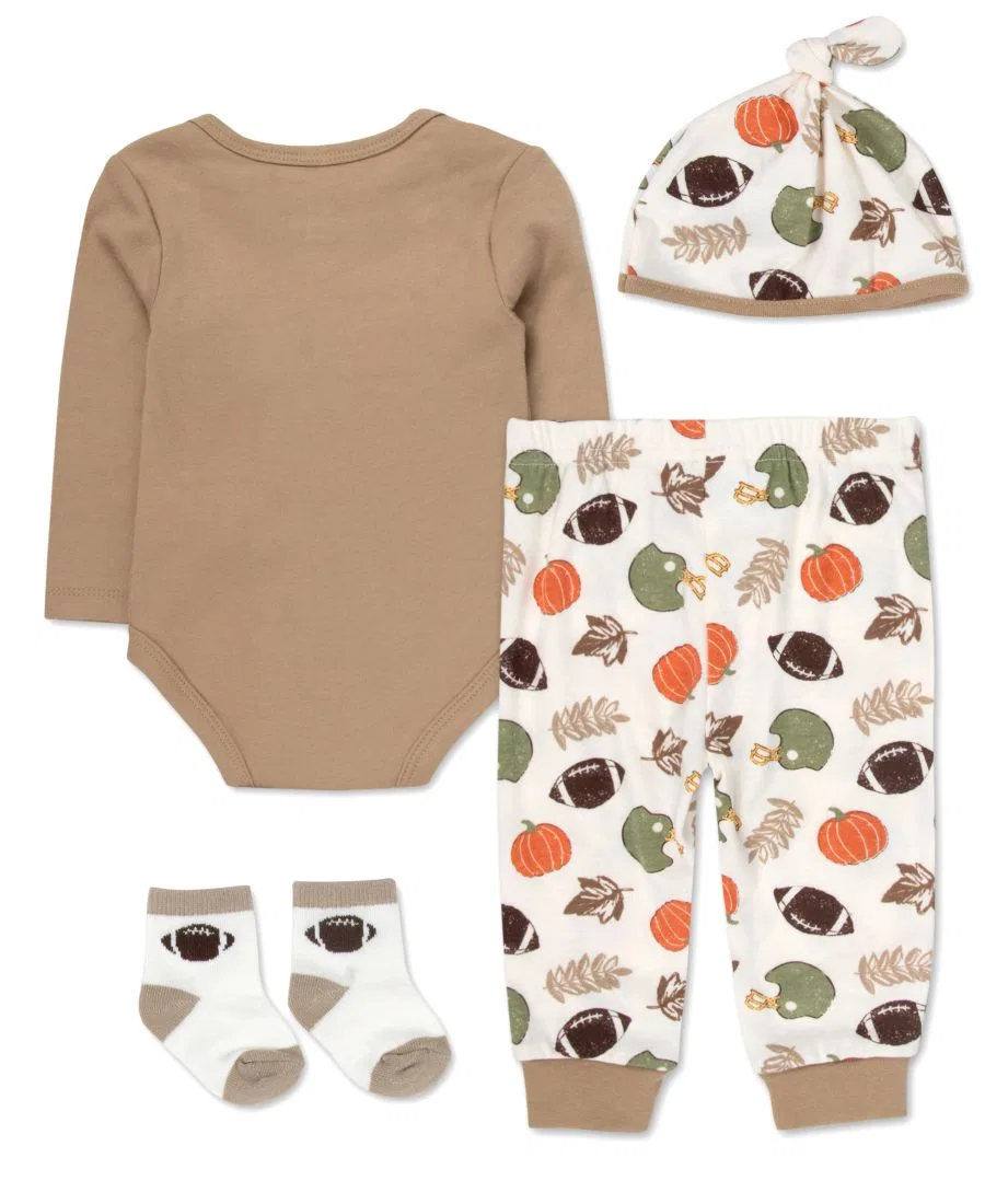 Комплект из 4 предметов для малыша Football Nap Repeat Baby Essentials, Beige — фото 2