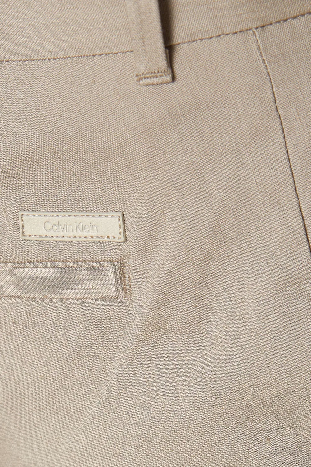 Брюки зауженные с льняной смесью Calvin Klein — фото 4
