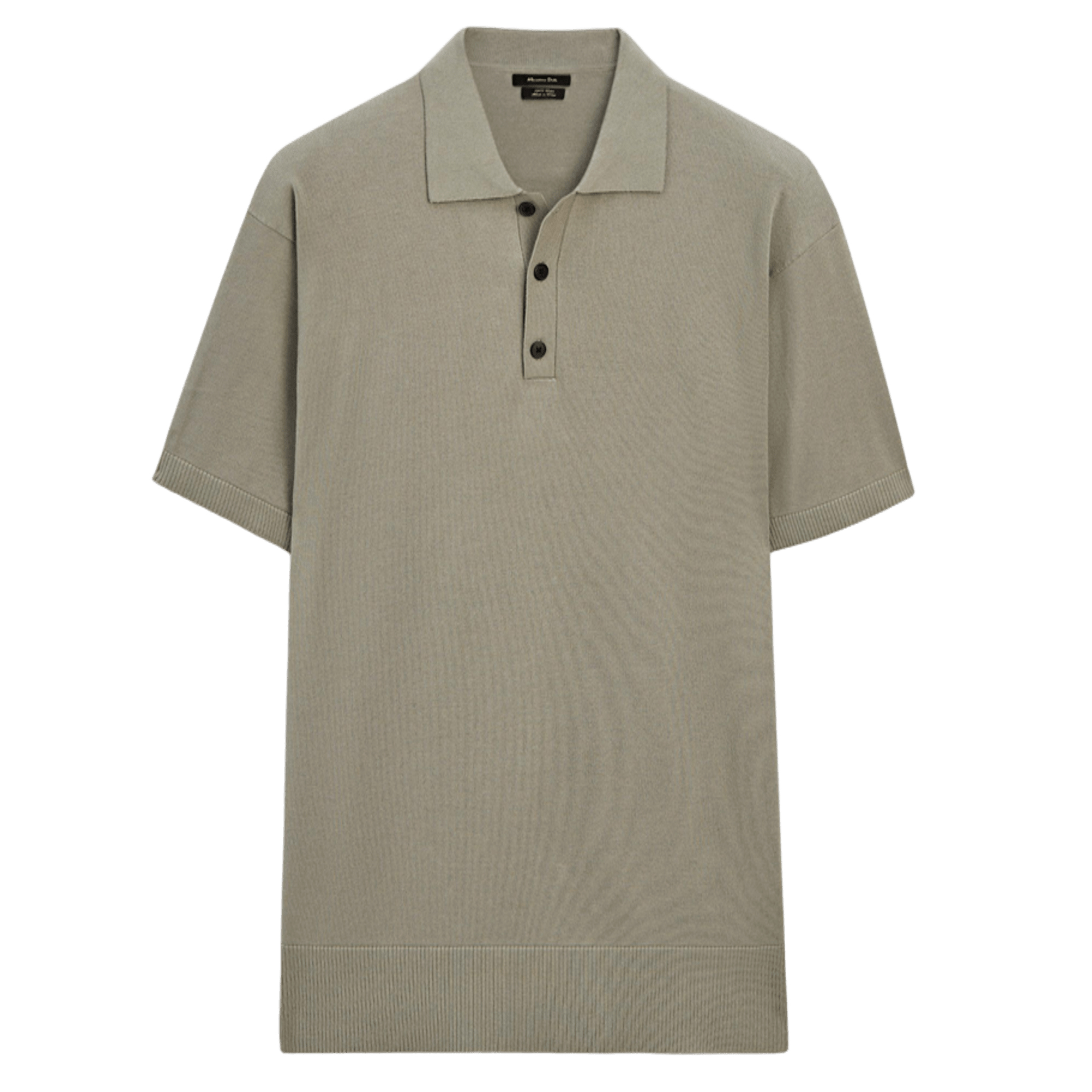 

Футболка-поло Massimo Dutti Short sleeve knit, хаки