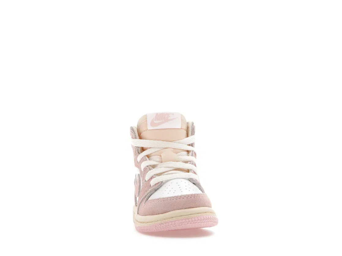 Детские кроссовки с высоким верхом Jordan 1 Retro High OG, Atmosphere/White/Muslin/Sail — фото 2