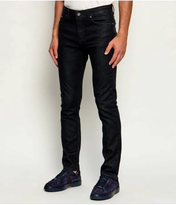 Мужские джинсы Slim Fit H-Delaware_RMW BOSS, черный — фото 3