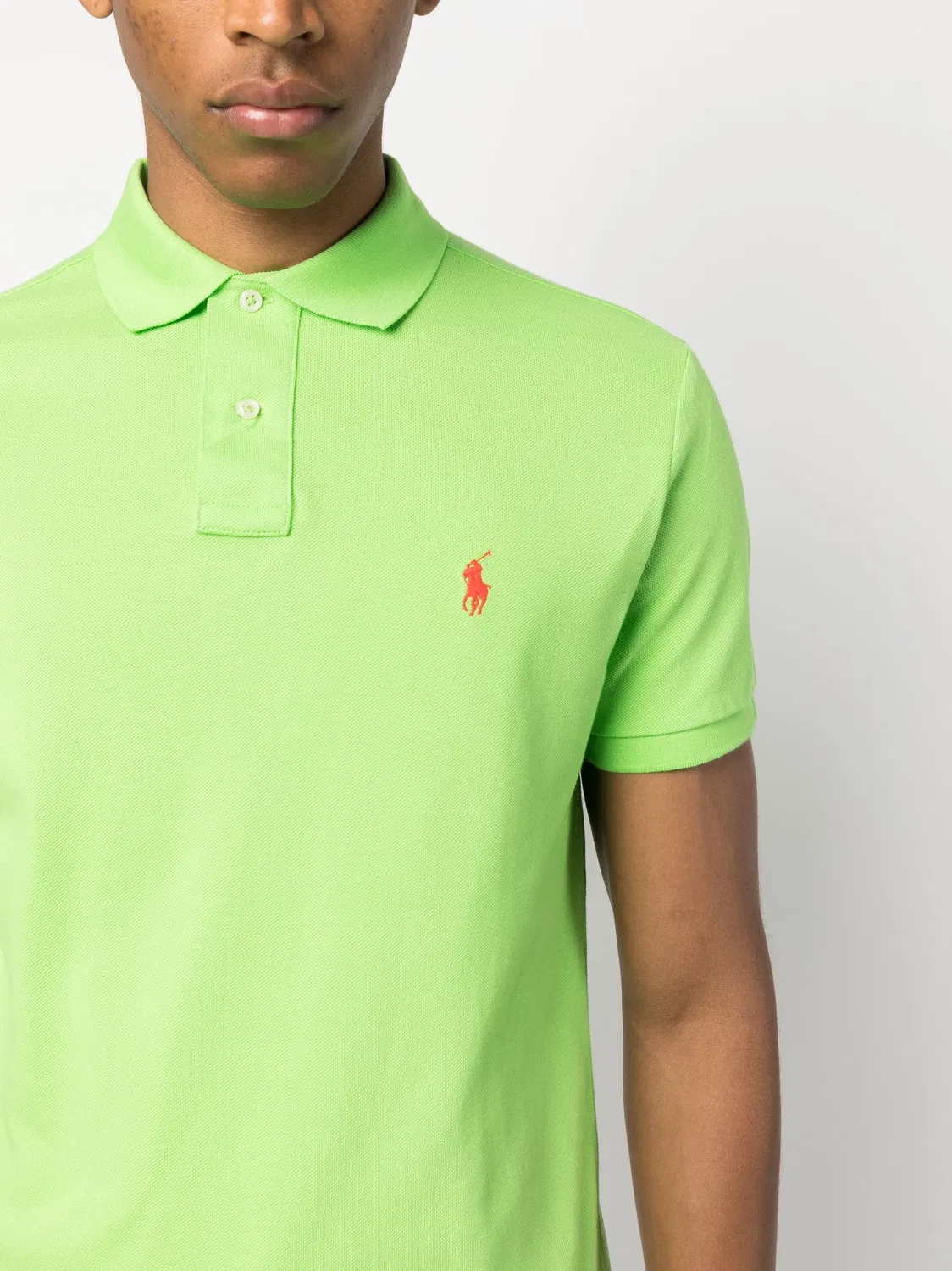 Поло-рубашка из хлопка с эмблемой Polo Ralph Lauren, яблочно-зеленый — фото 2