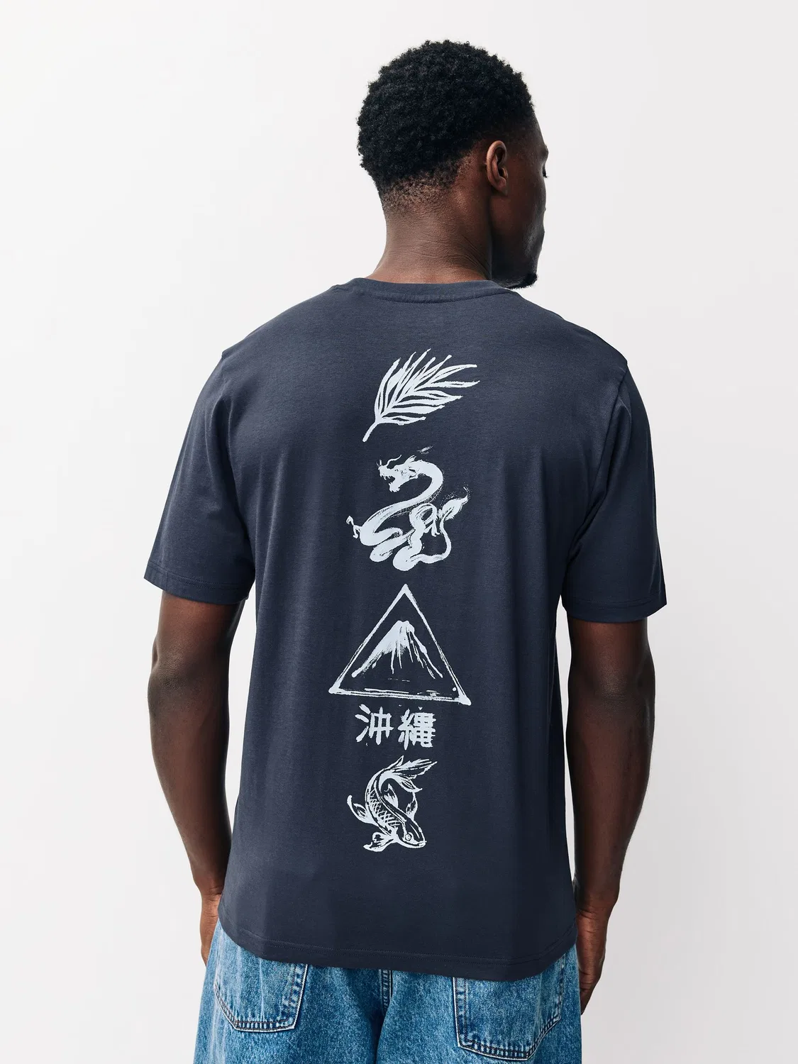 Футболка с графическим принтом 3шт, Regular Fit Next, Navy/Ecru White/Teal — фото 3