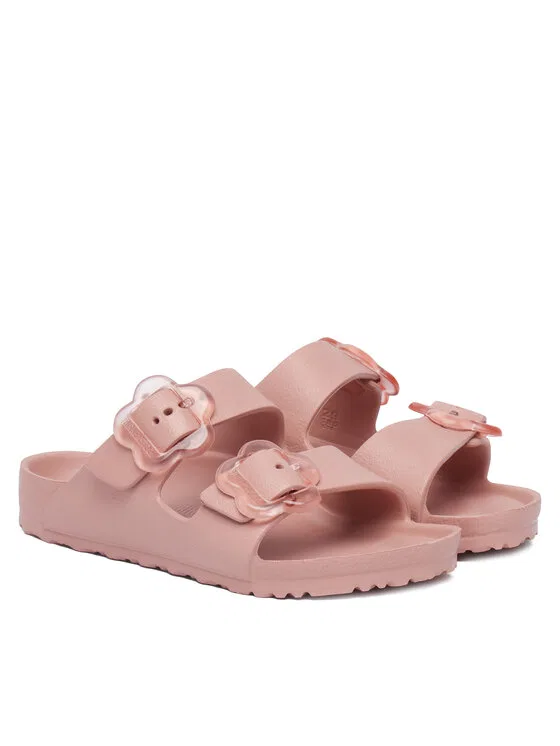 Шлепанцы Arizona Flower Buckle Birkenstock, розовый — фото 2