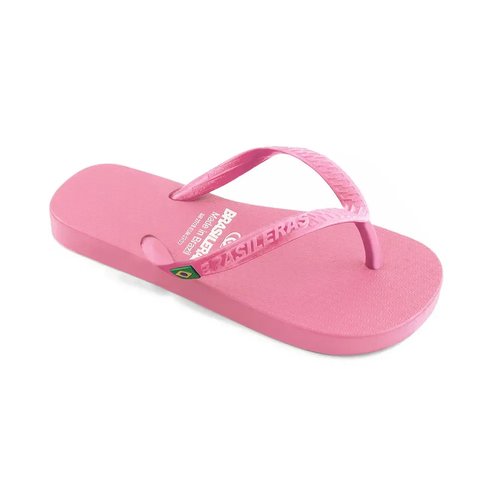 Детские шлепанцы для девочек с рельефной подошвой Classic Brasil NL KID Brasileras, Pink