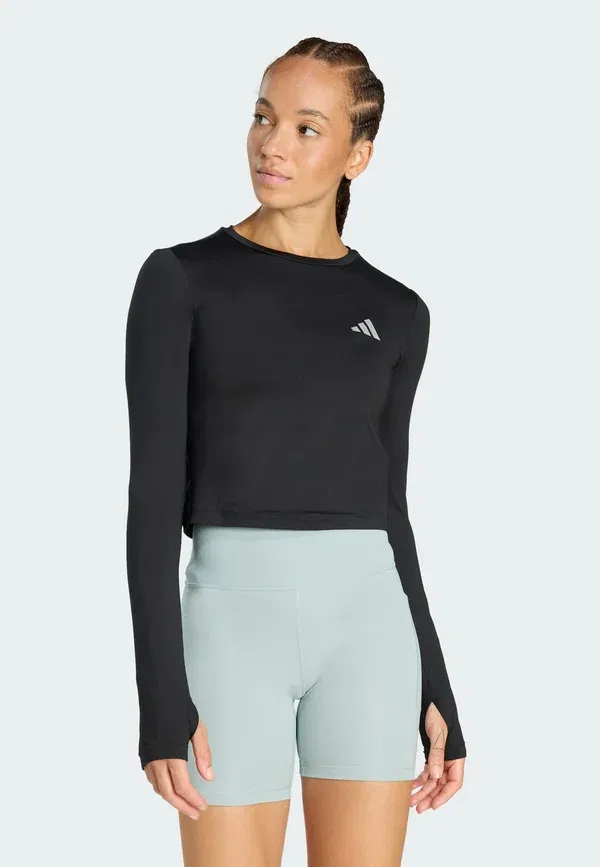 Топ с длинными рукавами Adidas Performance, черный